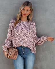 Falling Quickly Printed Blouse Oshnow