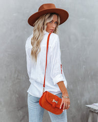 Farzana Textured Button Down Blouse - White Oshnow