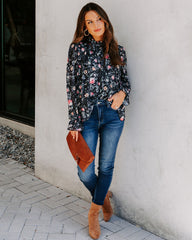 Fatima Floral Ruffle Blouse Oshnow
