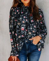 Fatima Floral Ruffle Blouse Oshnow