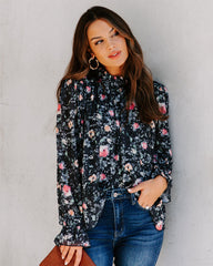 Fatima Floral Ruffle Blouse Oshnow