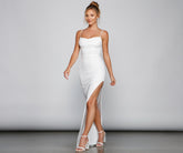 Fatima Sequin Cowl Neck Bodycon Formal Dress Oshnow