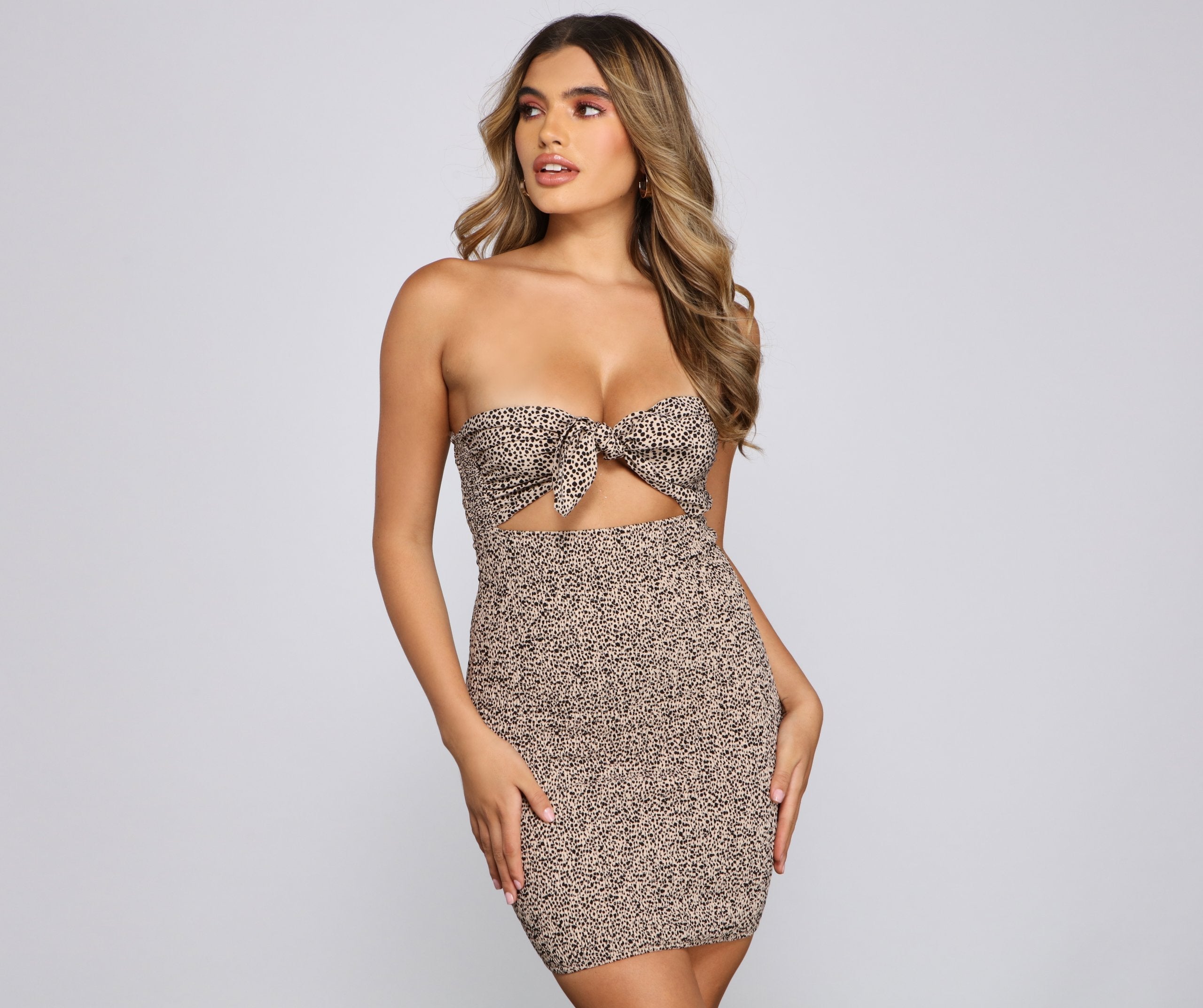 Feelin' Fierce Leopard Print Mini Dress Oshnow