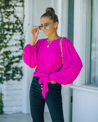 Feeling Freesia Tie Blouse Oshnow