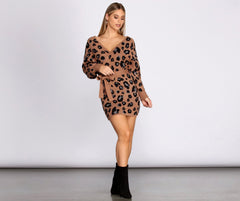 Feline Fierce Sweater Dress Oshnow