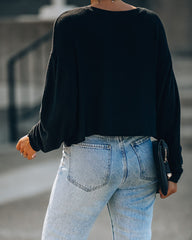 Feline Frisky Cropped Knit Top Oshnow