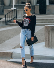 Feline Frisky Cropped Knit Top Oshnow