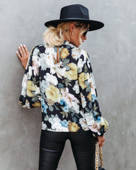 Find Your Peace Floral Blouse Oshnow
