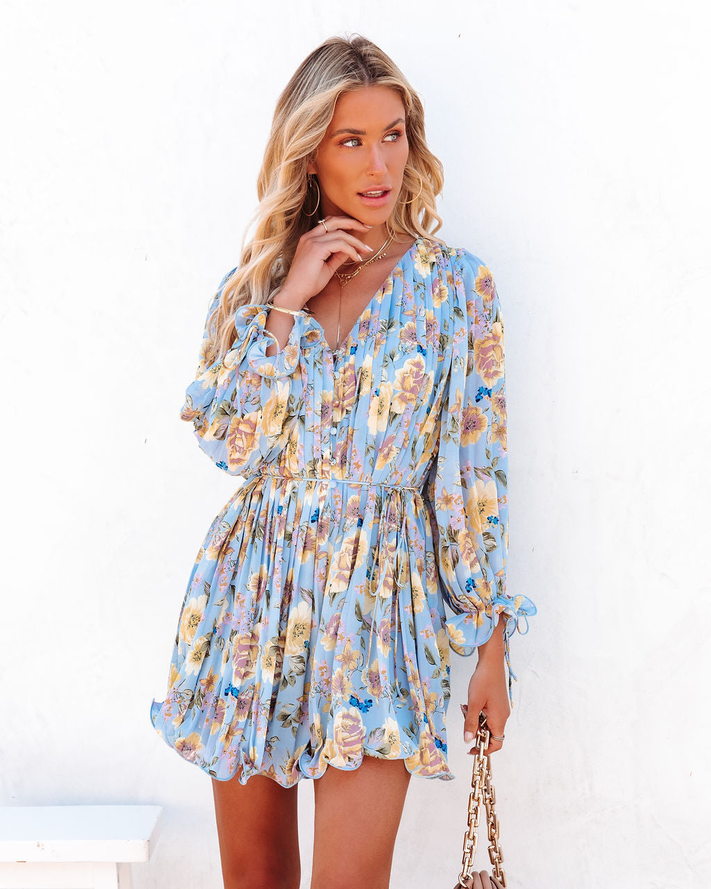 Fiorellas Jardine Pleated Romper Oshnow