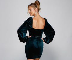 First Impressions Velvet Cutout Mini Dress Oshnow