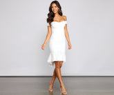 Flared And Flirty Off The Shoulder Mini Dress Oshnow