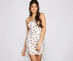Flirty Vibes Butterfly Printed Mini Dress Oshnow