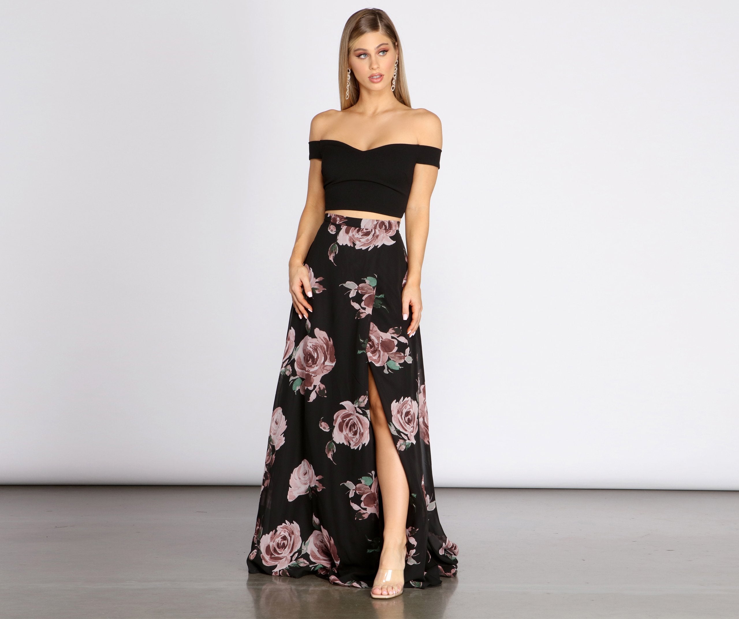 Flora Floral Two Piece Dress Oshnow