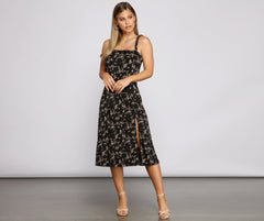 Floral Babe Sleeveless Midi Dress Oshnow