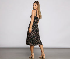 Floral Babe Sleeveless Midi Dress Oshnow
