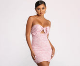 Floral Ditsy Smocked Tie Front Mini Dress Oshnow