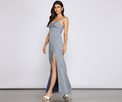Floral Dreams High-Slit Maxi Dress Oshnow