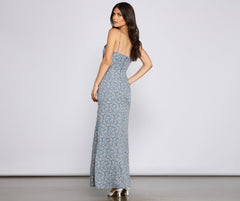 Floral Dreams High-Slit Maxi Dress Oshnow