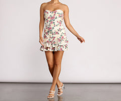 Floral Feels Ruffle Mini Dress Oshnow