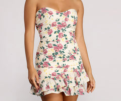 Floral Feels Ruffle Mini Dress Oshnow