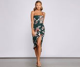Floral Passion Ruffled Midi Dress Oshnow