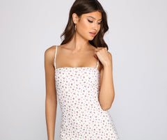 Floral Radiance Eyelet Mini Dress Oshnow