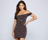 Floral Romance Ruched Mini Dress Oshnow