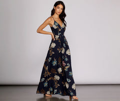 Flower Power Chiffon Maxi Dress Oshnow