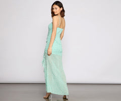 Flowy And Chic Floral Chiffon Maxi Dress Oshnow