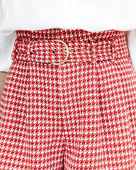 For The Record Houndstooth Belted Shorts Oshnow