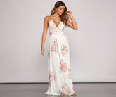 Forever Gorgeous Floral Chiffon Maxi Dress Oshnow