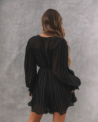 Found Love Pleated Romper - Black Oshnow