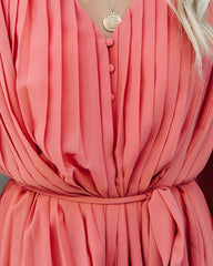 Found Love Pleated Romper - Mauve Oshnow