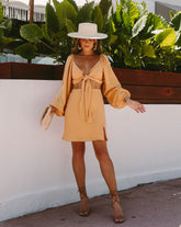 Fountain Dreams Mini Skirt - Apricot Oshnow