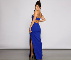 Francesca Formal One Shoulder Crepe Dress Oshnow