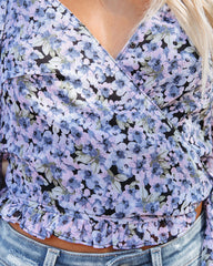 Francine Chiffon Ruffle Wrap Blouse Oshnow