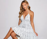 Free-Spirited Darling Tie-Dye Mini Dress Oshnow