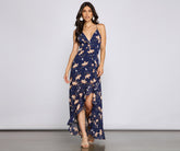 Free-spirited Floral Beauty Sleeveless Maxi Dress Oshnow