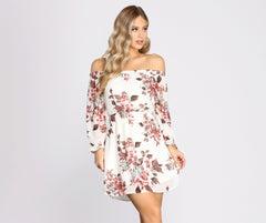 Fresh Start Floral Off Shoulder Dress Oshnow