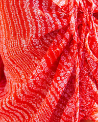 Fruitful Floral Shimmer Ruffle Blouse Oshnow
