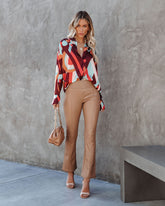 Funky Town Button Down Blouse Oshnow