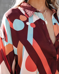 Funky Town Button Down Blouse Oshnow