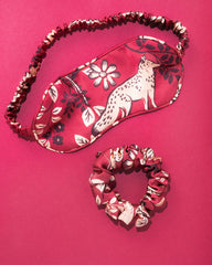 Galilea Satin Printed Sleep Mask And Scrunchie Set