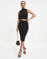 Garcia Knit Midi Skirt - Black - SALE Oshnow