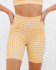 Gingham Gal Biker Shorts - SALE Oshnow