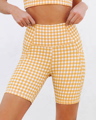 Gingham Gal Biker Shorts - SALE Oshnow