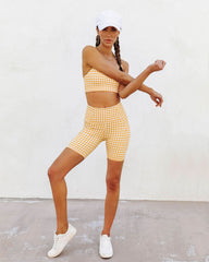 Gingham Gal Biker Shorts - SALE Oshnow