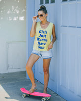 Girls Just Wanna Have Sun Knit Tank Oshnow