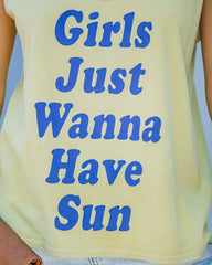 Girls Just Wanna Have Sun Knit Tank Oshnow