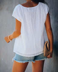 Girls Night Out Sequin Top - Off White Oshnow